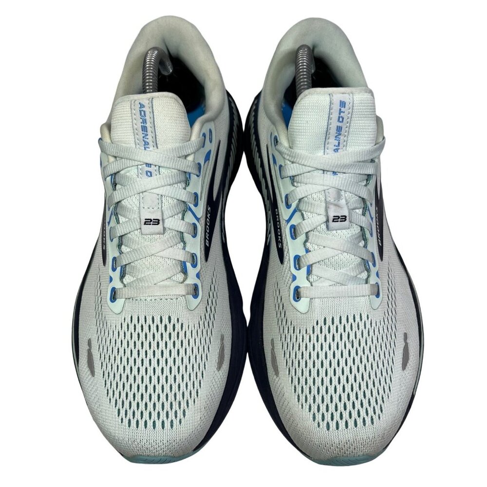 Brooks Womens Adrenaline GTS 23 Blue Mint Green Running Shoes Sneakers 10 D WIDE - Picture 3 of 9